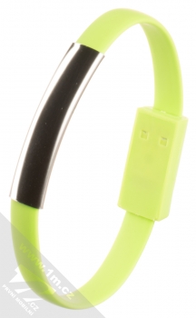 Blue Star Bracelet malý USB kabel s USB Type-C konektorem ve formě náramku na ruku zelená (green) narámek