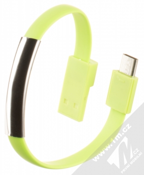 Blue Star Bracelet malý USB kabel s USB Type-C konektorem ve formě náramku na ruku zelená (green)