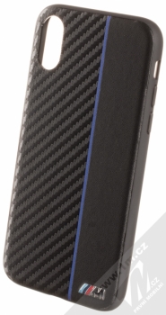 BMW M Carbon Vertical ochranný kryt pro Apple iPhone X (BMHCPXCAPNBK) černá modrá (black blue)