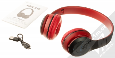 Borofone BO4 Charming Rhyme Bluetooth stereo sluchátka černá červená (black red) balení