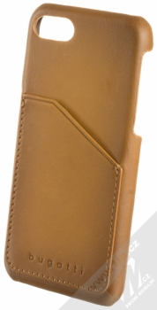 Bugatti Londra Full Grain Leather Snap Case ochranný kryt z pravé kůže pro Apple iPhone 7, iPhone 8 hnědá (cognac)