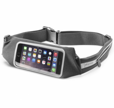 CellularLine Waistband View Running elastické sportovní pouzdro na pas pro mobilní telefon, mobil, smartphone černá (black)