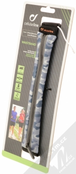 CellularLine Waistband Summer 2017 Edition elastické sportovní pouzdro na pas mobilní telefon, mobil, smartphone šedá bílá kamufláž (camouflage) krabička