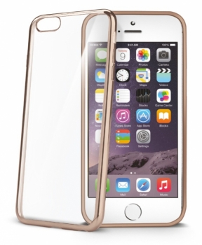 Celly Laser TPU ochranný kryt pro Apple iPhone 6, iPhone 6S zlatá (gold)