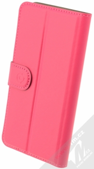 Celly View Unica XL univerzální flipové pouzdro pro mobilní telefon, mobil, smartphone růžová (pink) zezadu
