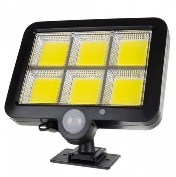 1Mcz SL-F120 Solární lampa s externím panelem, ovladačem a senzorem pohybu 120x LED černá (black)
