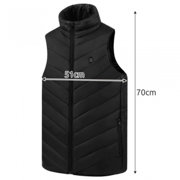 1Mcz HV001L Vyhřívaná vesta velikost L černá (black)