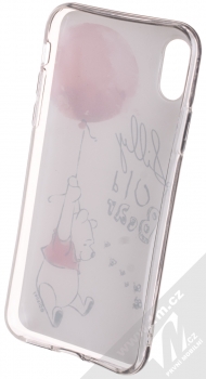 Disney Medvídek Pú 002 TPU ochranný silikonový kryt s motivem pro Apple iPhone X, iPhone XS bílá (white) zepředu