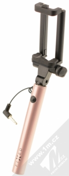 Fixed Snap Mini kompaktní selfie tyčka s tlačítkem spouště přes audio konektor jack 3,5mm růžově zlatá (rose gold)