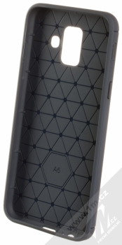 Forcell Carbon ochranný kryt pro Samsung Galaxy A6 (2018) šedomodrá (graphite) zepředu