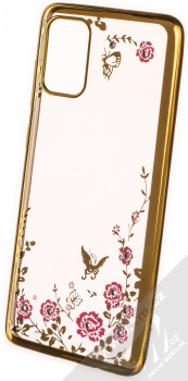 Forcell Diamond Flower TPU ochranný kryt pro Samsung Galaxy A71 zlatá (gold)