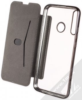 Forcell Electro Book flipové pouzdro pro Huawei P40 Lite E černá (black) otevřené
