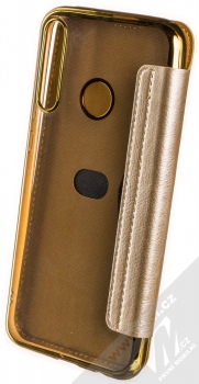 Forcell Electro Book flipové pouzdro pro Huawei P40 Lite E zlatá (gold) zezadu