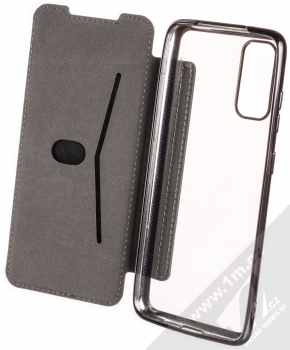 Forcell Electro Book flipové pouzdro pro Samsung Galaxy S20 černá (black) otevřené