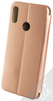 Forcell Elegance Book flipové pouzdro pro Huawei Y7 (2019) růžově zlatá (rose gold) zezadu