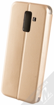 Forcell Elegance Book flipové pouzdro pro Samsung Galaxy A6 Plus (2018) zlatá (gold) zezadu