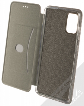 Forcell Elegance Book flipové pouzdro pro Samsung Galaxy A71 kovově šedá (steel) otevřené