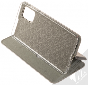 Forcell Elegance Book flipové pouzdro pro Samsung Galaxy A71 kovově šedá (steel) stojánek