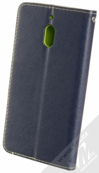 Forcell Fancy Book flipové pouzdro pro Nokia 2.1 modrá limetkově zelená (blue lime) zezadu