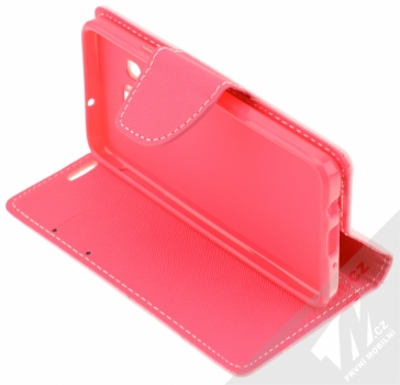 Forcell Fancy Book flipové pouzdro pro Samsung Galaxy A3 růžová (pink) stojánek