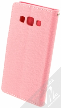 Forcell Fancy Book flipové pouzdro pro Samsung Galaxy A3 růžová (pink) zezadu