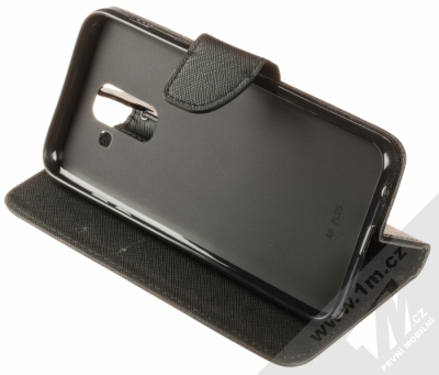 Forcell Fancy Book flipové pouzdro pro Samsung Galaxy A6 Plus (2018) černá (black) stojánek