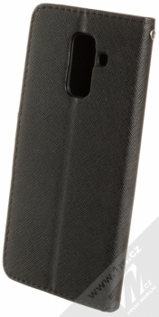 Forcell Fancy Book flipové pouzdro pro Samsung Galaxy A6 Plus (2018) černá (black) zezadu