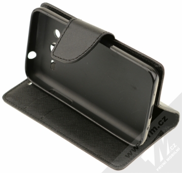 Forcell Fancy Book flipové pouzdro pro Samsung Galaxy Core 2 černá (black) stojánek