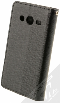 Forcell Fancy Book flipové pouzdro pro Samsung Galaxy Core 2 černá (black) zezadu