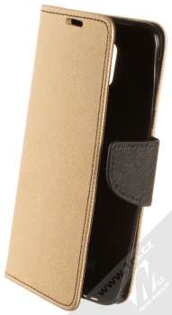 Forcell Fancy Book flipové pouzdro pro Samsung Galaxy J6 (2018) zlatá černá (gold black)
