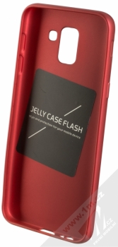 Forcell Jelly Matt Case TPU ochranný silikonový kryt pro Samsung Galaxy J6 (2018) červená (red) zepředu