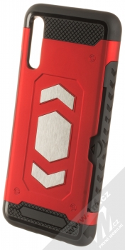 Forcell Magnet odolný ochranný kryt s kapsičkou a kovovým plíškem pro Samsung Galaxy A50 červená (red)