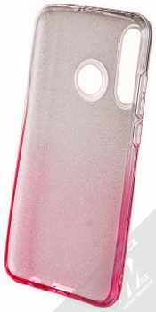 Forcell Shining Duo třpytivý ochranný kryt pro Huawei P Smart (2019) stříbrná růžová (silver pink) zepředu