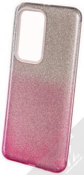 Forcell Shining Duo třpytivý ochranný kryt pro Huawei P40 Pro stříbrná růžová (silver pink)