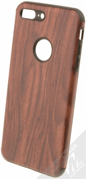 Forcell Wood ochranný kryt s motivem dřeva pro Apple iPhone 7 Plus, iPhone 8 Plus hnědá černá (brown black)
