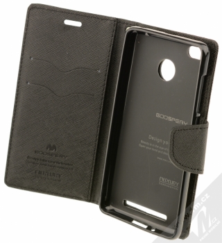 Goospery Fancy Diary flipové pouzdro pro Xiaomi Redmi 3 Pro, Redmi 3S Prime černá (black) otevřené