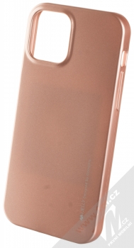 Goospery i-Jelly Case TPU ochranný kryt pro Apple iPhone 12, iPhone 12 Pro růžově zlatá (metal rose gold)