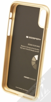 Goospery i-Jelly Case TPU ochranný kryt pro Apple iPhone X zlatá (metal gold) zepředu