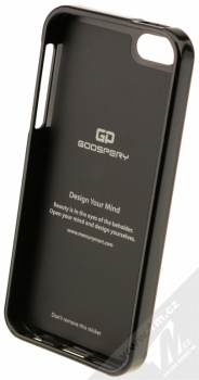 Goospery Jelly Case TPU ochranný silikonový kryt pro Apple iPhone 5, iPhone 5S, iPhone SE černá (black) zepředu
