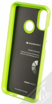 Goospery Jelly Case TPU ochranný silikonový kryt pro Huawei P20 Lite limetkově zelená (lime green) zepředu