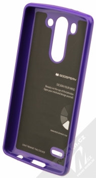 Goospery Jelly Case TPU ochranný silikonový kryt pro LG G3s fialová (purple) zepředu