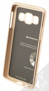 Goospery Jelly Case TPU ochranný silikonový kryt pro Samsung Galaxy A3, Galaxy A3 Duos zlatá (gold) zepředu