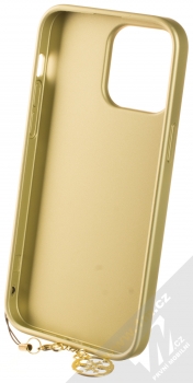Guess Charms 4G ochranný kryt pro Apple iPhone 14 Pro Max (GUHCP14XGF4GBR) hnědá zlatá (brown gold) zepředu