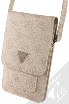 Guess Triangle 4G Wallet Universal univerzální pouzdro kabelka s kapsičkami (GUWBP4TMPI) světle růžová (light pink)
