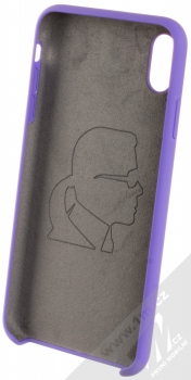 Karl Lagerfeld Silicone Logo ochranný kryt pro Apple iPhone XS Max (KLHCI65SLVOG) fialová (violet) zepředu