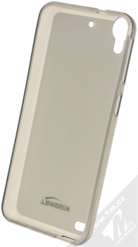 Kisswill TPU Open Face silikonové pouzdro pro HTC Desire 650 černá průhledná (black) zepředu