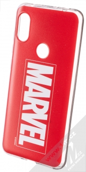 Marvel Logo 001 TPU ochranný silikonový kryt s motivem pro Xiaomi Redmi Note 6 Pro červená (red)