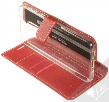 Molan Cano Issue Diary flipové pouzdro pro Nokia 7.1 červená (red) stojánek
