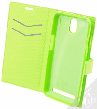 MyPhone BookCover flipové pouzdro pro MyPhone Fun 5 zelená (green) otevřené