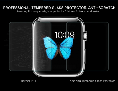 Nillkin Amazing H PLUS ochranná fólie z tvrzeného skla proti prasknutí pro Apple Watch 38mm - 2 kusy